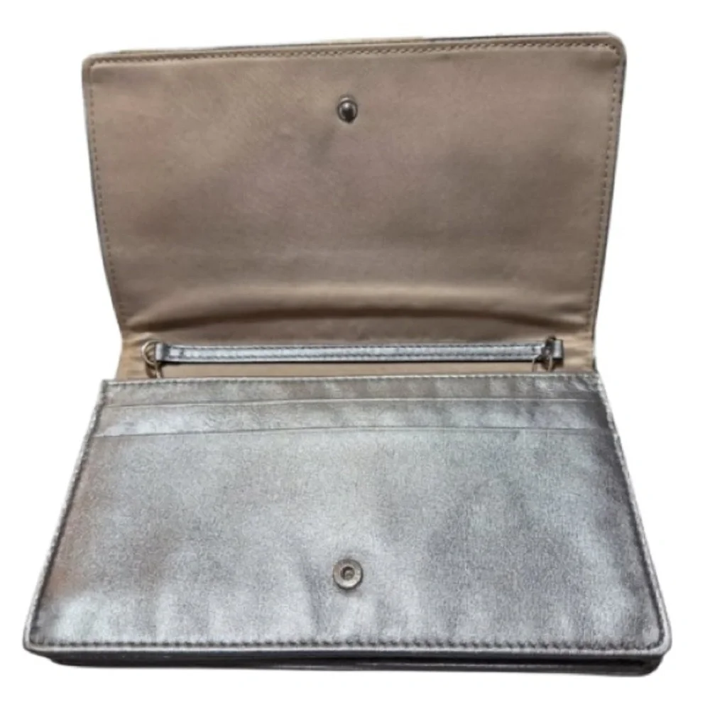 Coach Optic Lurex Clutch Cream & Gold Crossbody Clutch Y2K